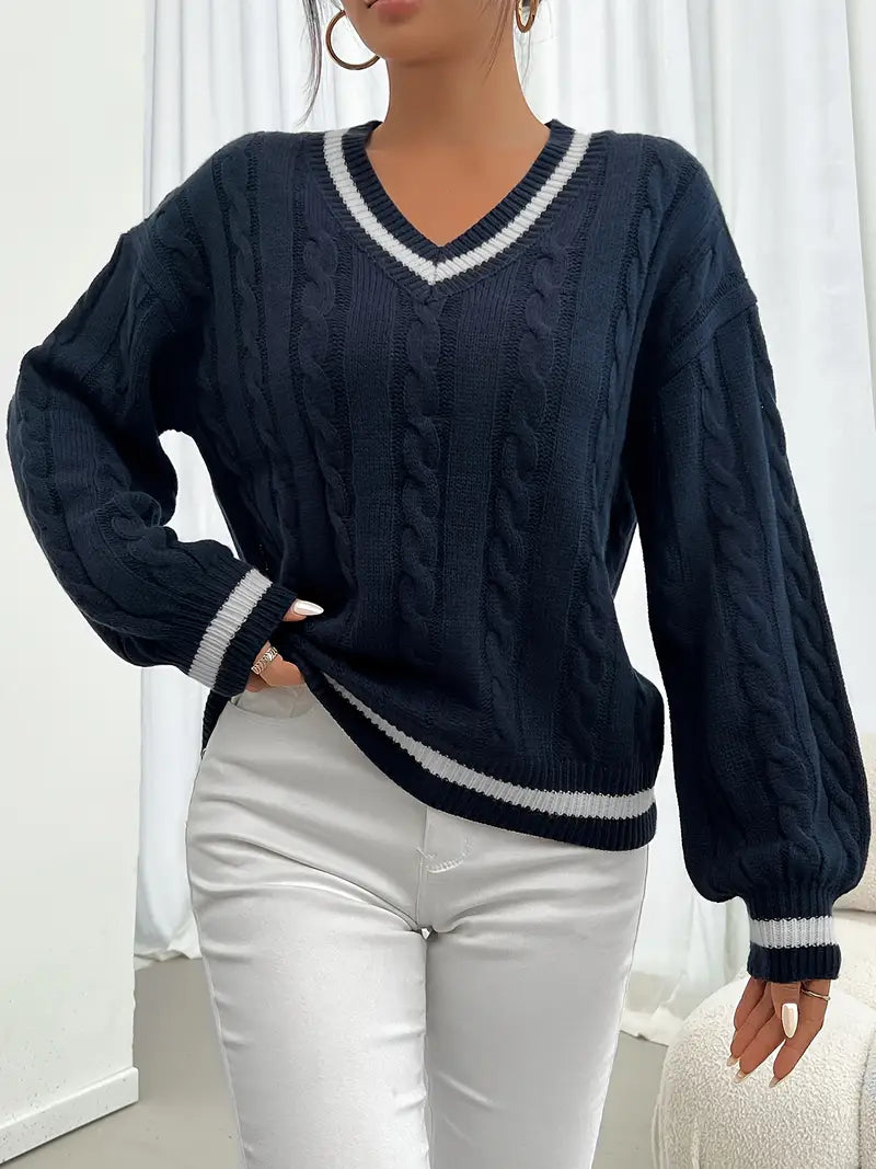 Elegant Women's Jumper with Drop Shoulder