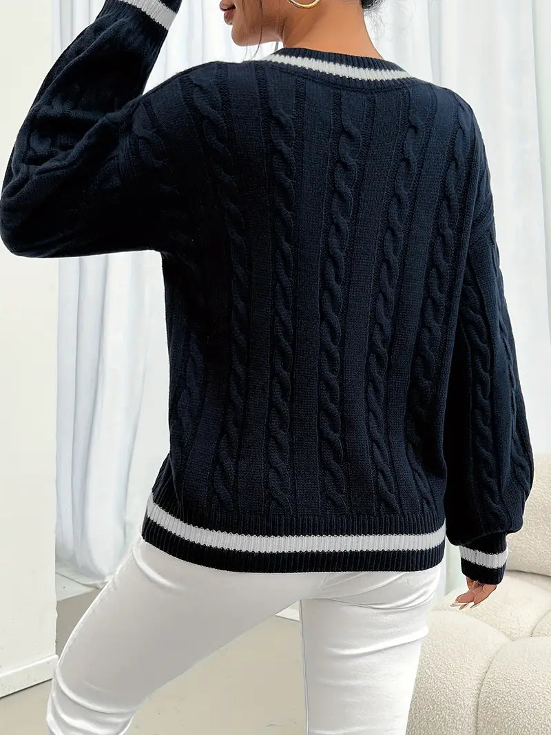 Elegant Women's Jumper with Drop Shoulder